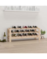Casier à vin 109,5x30x42 cm Bois de pin massif | Mobilier & Déco