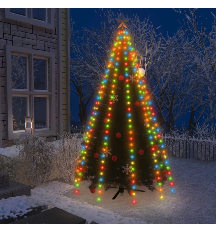 Guirlande lumineuse d'arbre de Noël 300 LED colorées 300 cm | Mobilier & Déco