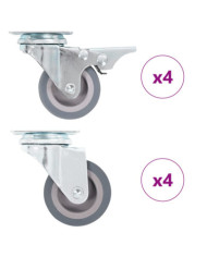 8 pcs Roulettes pivotantes 50 mm | Mobilier & Déco