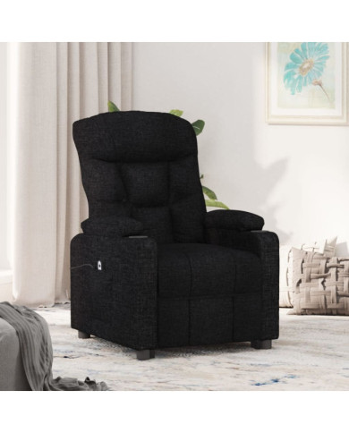 Fauteuil inclinable électrique Noir Tissu | Mobilier & Déco