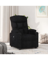 Fauteuil inclinable électrique Noir Tissu | Mobilier & Déco