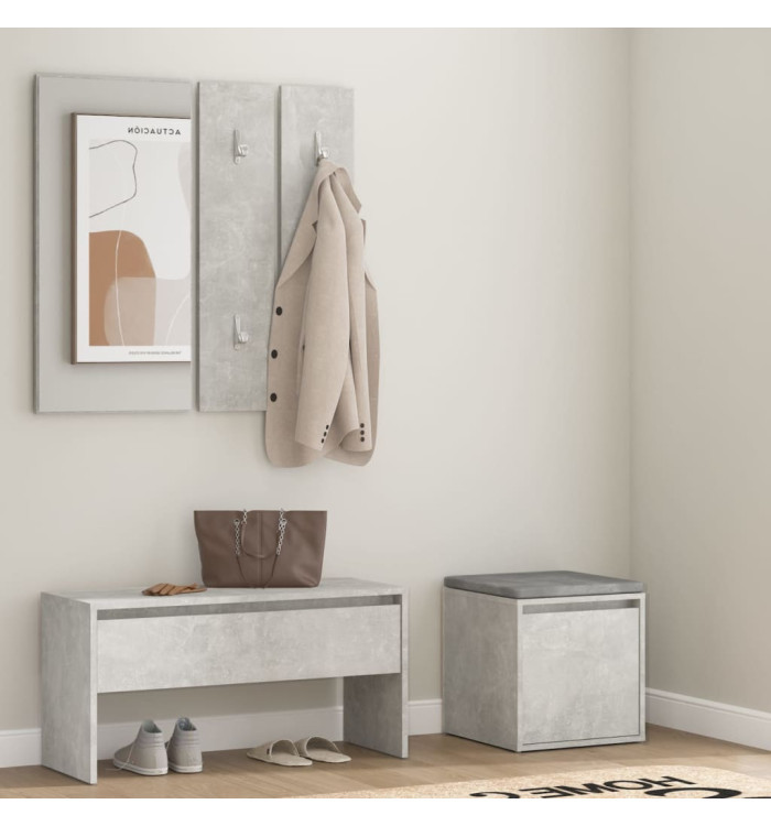 Ensemble de meubles de couloir Gris béton Bois d'ingénierie | Mobilier & Déco