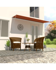 Auvent rétractable 400x150 cm Orange et marron | Mobilier & Déco
