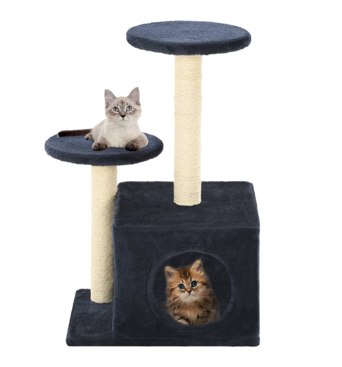 Arbre à chat avec griffoirs en sisal 60cm Bleu foncé | Mobilier & Déco