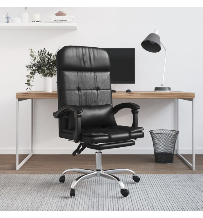 Fauteuil de massage inclinable de bureau Noir Similicuir | Mobilier & Déco