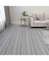 Dalles de plancher autoadhésives 55 pcs PVC 5,11 m² gris clair | Mobilier & Déco
