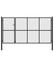 Portail de jardin Acier 350 x 100 cm Anthracite | Mobilier & Déco