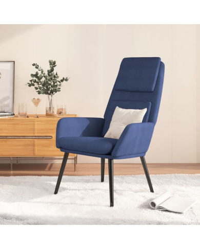 Chaise de relaxation Bleu Tissu | Mobilier & Déco