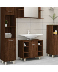 Armoire de bain Chêne marron 60x32x53,5 cm Bois d'ingénierie | Mobilier & Déco