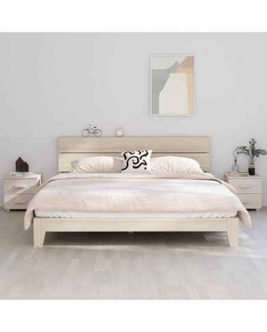 Tables de chevet HAMAR 2 pcs Blanc 40x35x44,5 cm Bois massif | Mobilier & Déco