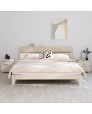 Tables de chevet HAMAR 2 pcs Blanc 40x35x44,5 cm Bois massif | Mobilier & Déco