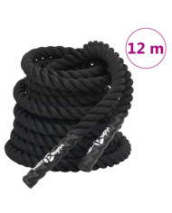 Corde de combat noir 12 m 9 kg polyester | Mobilier & Déco
