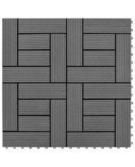 Carreaux de terrasse 22 pcs 30 x 30 cm 2 m² WPC Gris | Mobilier & Déco