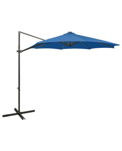 Parasol de jardin en porte-à-faux et mât et lumières LED | Mobilier & Déco