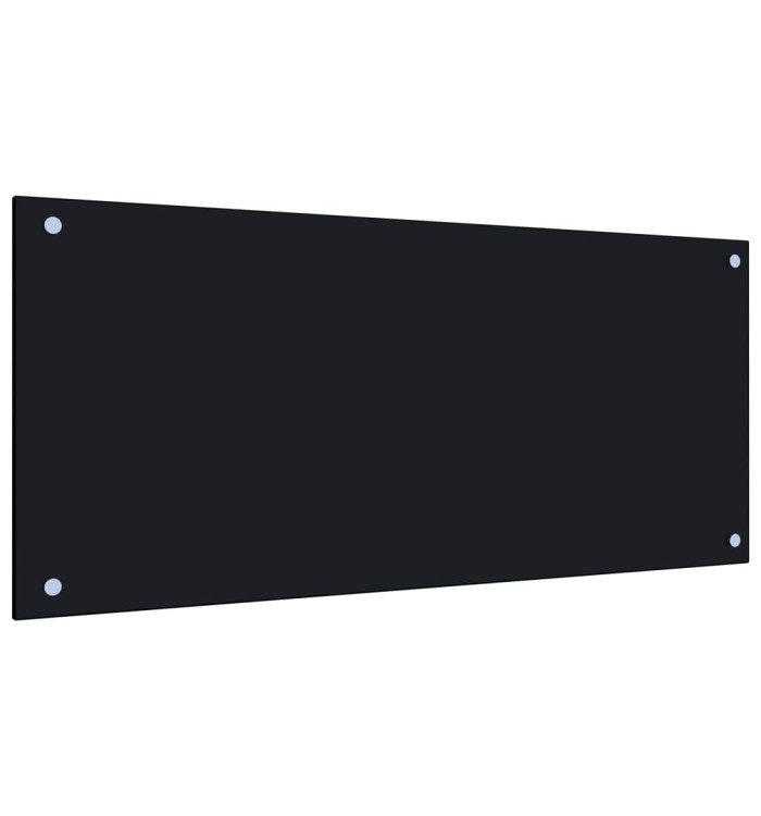 Dosseret de cuisine Noir 90x40 cm Verre trempé | Mobilier & Déco