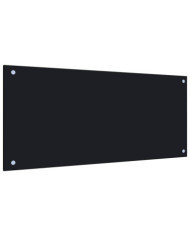 Dosseret de cuisine Noir 90x40 cm Verre trempé | Mobilier & Déco