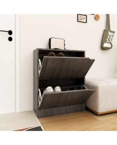 Armoire à chaussures 2 portes Chêne sonoma gris Bois ingénierie | Mobilier & Déco