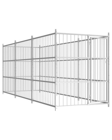 Chenil d'extérieur pour chiens 450 x 150 x 185 cm | Mobilier & Déco