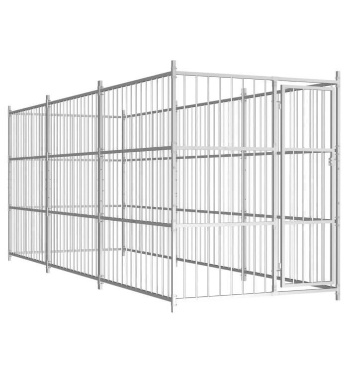 Chenil d'extérieur pour chiens 450 x 150 x 185 cm | Mobilier & Déco