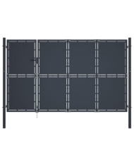 Portail de jardin Acier 350 x 175 cm Anthracite | Mobilier & Déco