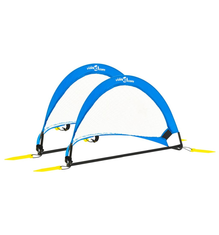 Buts de football pour enfant avec sac 2 pcs 75,5x46x48 cm | Mobilier & Déco