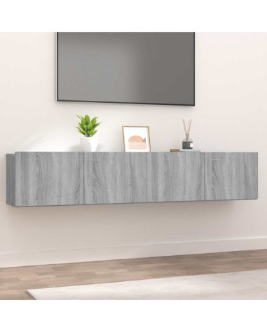 Meubles TV 2 pcs sonoma gris 80x30x30 cm bois d'ingénierie | Mobilier & Déco
