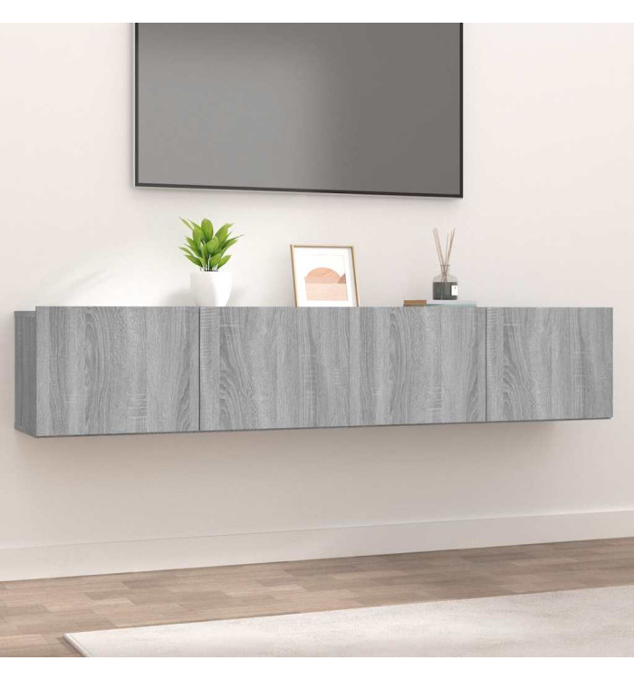 Meubles TV 2 pcs sonoma gris 80x30x30 cm bois d'ingénierie | Mobilier & Déco