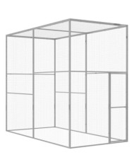 Cage pour chat 3x1,5x2,5 m Acier galvanisé | Mobilier & Déco