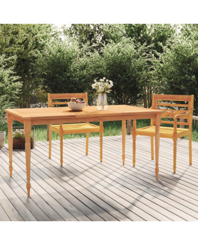 Table Batavia 150x90x75 cm Bois de teck solide | Mobilier & Déco