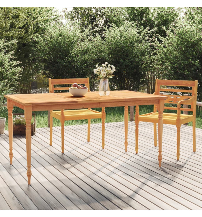Table Batavia 150x90x75 cm Bois de teck solide | Mobilier & Déco