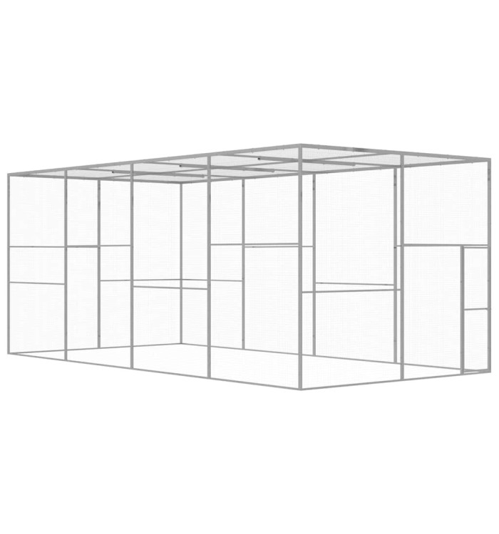 Cage pour chat 6x3x2,5 m Acier galvanisé | Mobilier & Déco