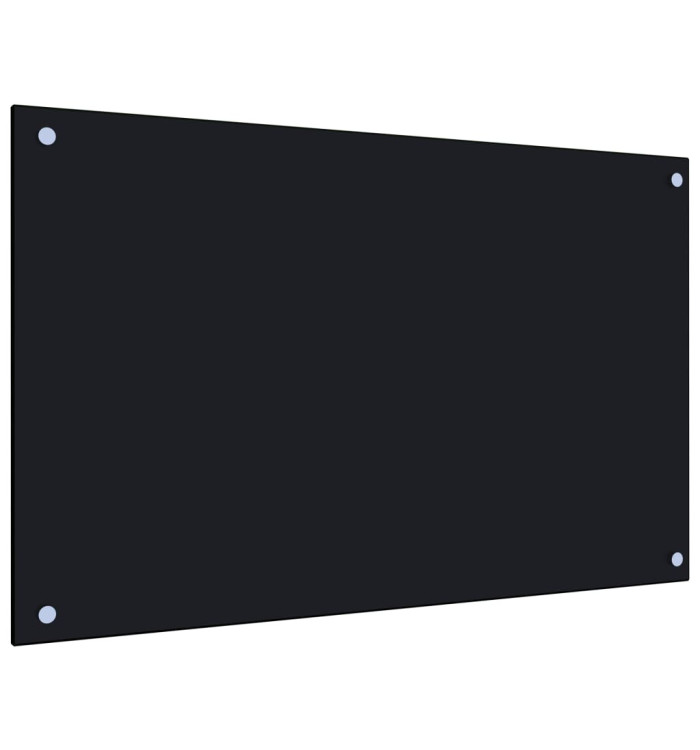 Dosseret de cuisine Noir 80x50 cm Verre trempé | Mobilier & Déco