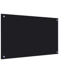 Dosseret de cuisine Noir 80x50 cm Verre trempé | Mobilier & Déco
