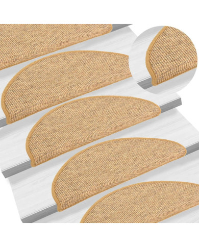 Tapis d'escalier auto-adhésifs 15 pcs Orange 65x21x4 cm | Mobilier & Déco