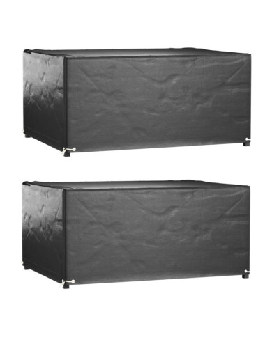 Housses salon de jardin2pcs 8œillets 180x135x80cm rectangulaire | Mobilier & Déco