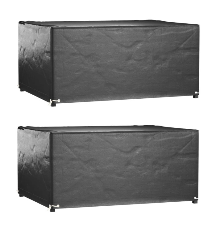 Housses salon de jardin2pcs 8œillets 180x135x80cm rectangulaire | Mobilier & Déco