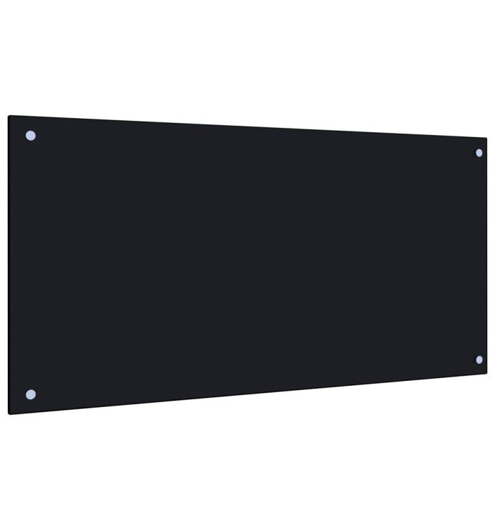 Dosseret de cuisine Noir 100x50 cm Verre trempé | Mobilier & Déco