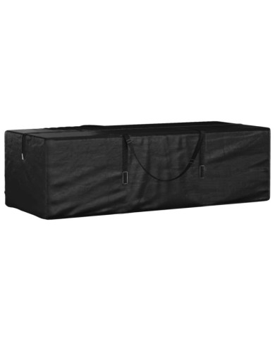 Sac de rangement pour coussins de jardin noir 135x40x55 cm PE | Mobilier & Déco
