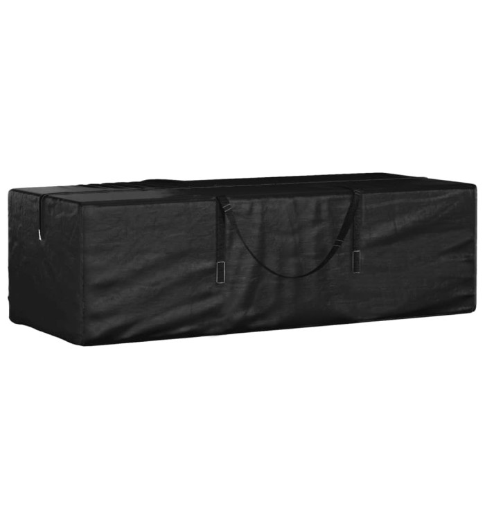 Sac de rangement pour coussins de jardin noir 135x40x55 cm PE | Mobilier & Déco