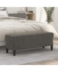 Banc Gris foncé 100x35x41 cm Velours | Mobilier & Déco