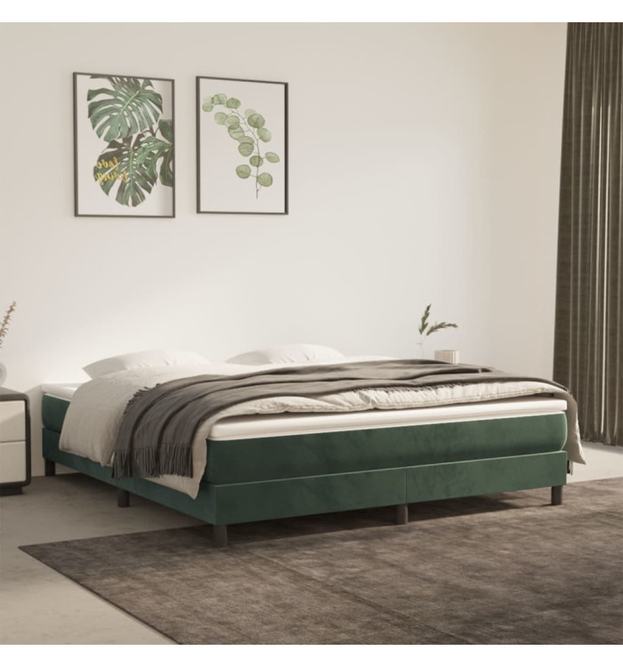 Matelas de lit à ressorts ensachés Vert foncé 160x200x20 cm | Mobilier & Déco