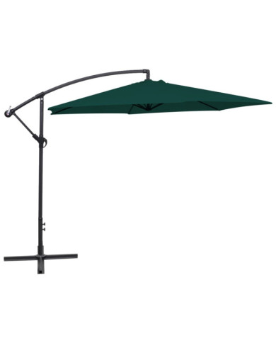 Parasol de jardin en porte-à-faux 3 m vert | Mobilier & Déco