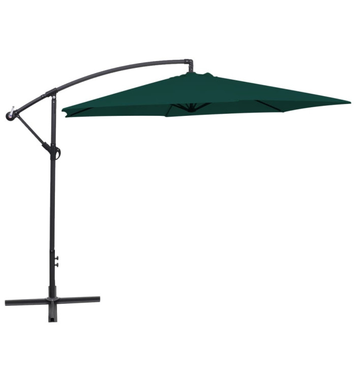 Parasol de jardin en porte-à-faux 3 m vert | Mobilier & Déco