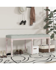 Banc Gris clair 110x40x49 cm Velours | Mobilier & Déco