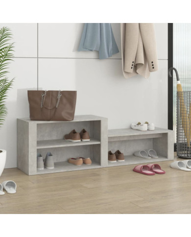 Armoire à chaussures Gris béton 150x35x45 cm Bois d'ingénierie | Mobilier & Déco