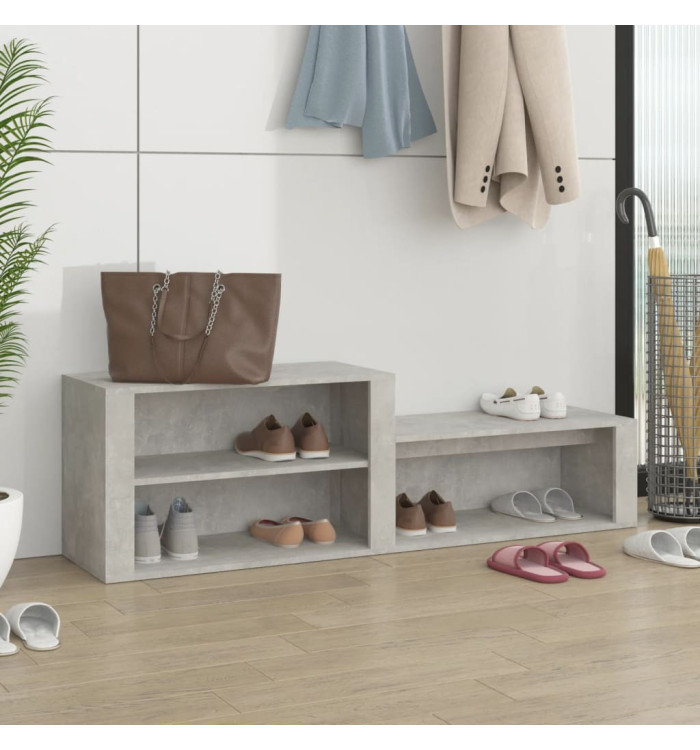 Armoire à chaussures Gris béton 150x35x45 cm Bois d'ingénierie | Mobilier & Déco