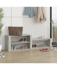 Armoire à chaussures Gris béton 150x35x45 cm Bois d'ingénierie | Mobilier & Déco
