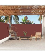 Auvent latéral rétractable Marron 160x600 cm | Mobilier & Déco