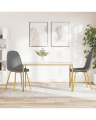 Chaises à manger lot de 2 Gris clair Velours | Mobilier & Déco