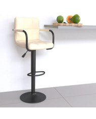 Tabouret de bar Crème Tissu | Mobilier & Déco